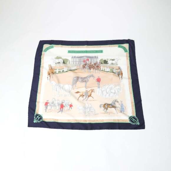 HERMES Authentic Blue Scarf - Picture 2 of 9